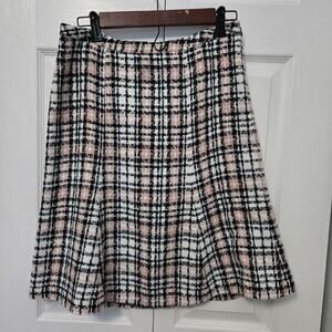 Rina Rossi Pink Tweed Plaid skirt Academia Twee Preppy Retroglam Means Girls